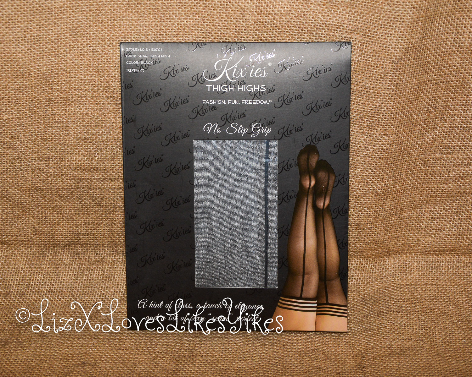 Review of Kix’ies Lois Silky Sheer Black with Back Seam Thigh Highs (sizes A-D)