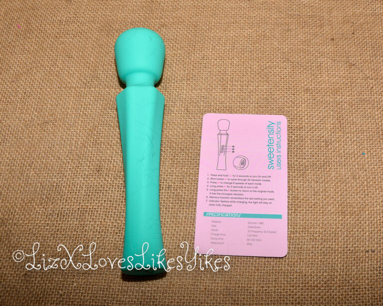 Review of Sweetensity Rechargeable Silicone Wand Vibrator Copyright Liz BlackX