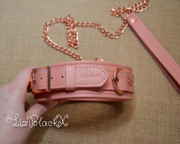 Review of the Pink Dream Leather Collar with Leash by Liebe Seele Copyright Liz BlackX