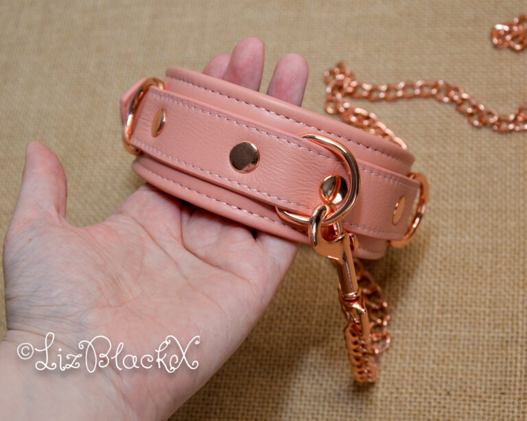 Review of the Pink Dream Leather Collar with Leash by Liebe Seele Copyright Liz BlackX