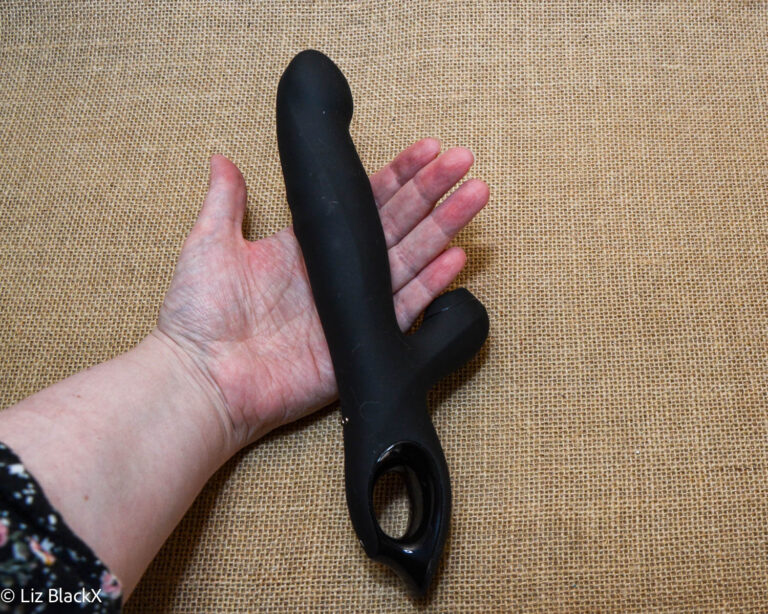 Review of the 3-in-1 Wiggling, Sucking Rabbit Vibrator with Rolling Beads Funzze Copyright Liz BlackX