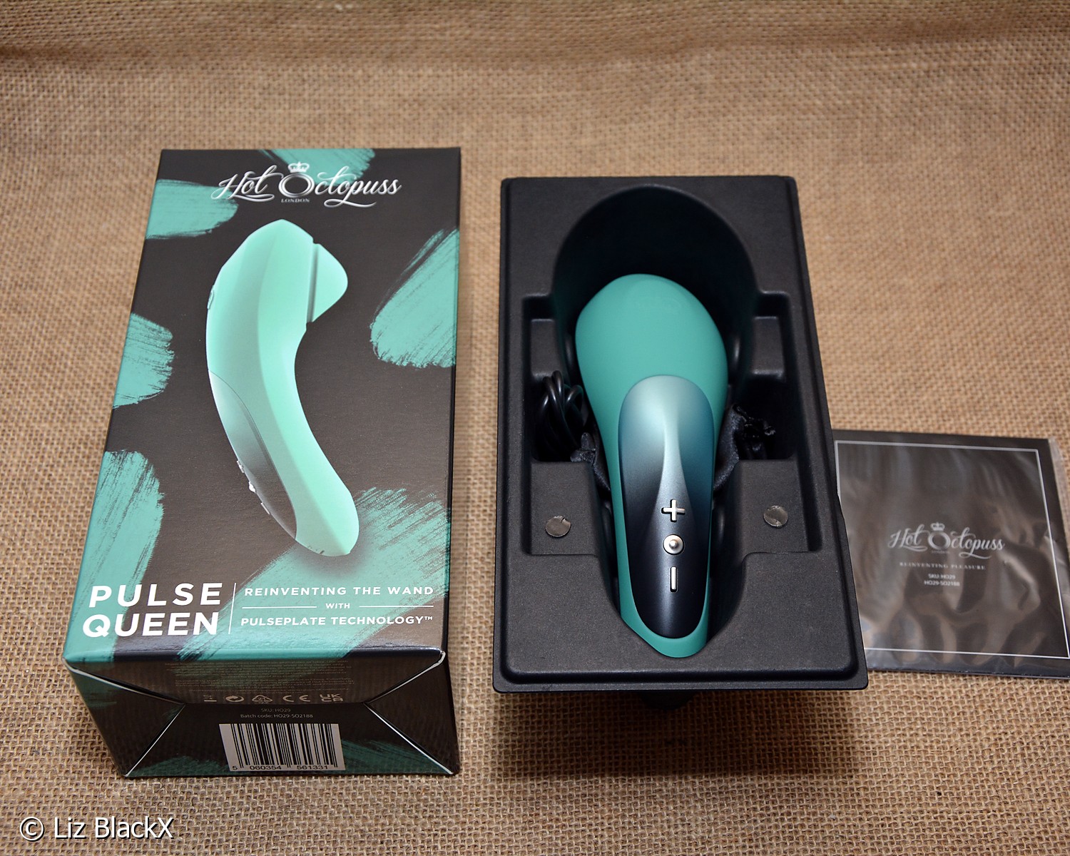 Pulse Queen in its eco-friendly cardboard insert Copyright Liz BlackX